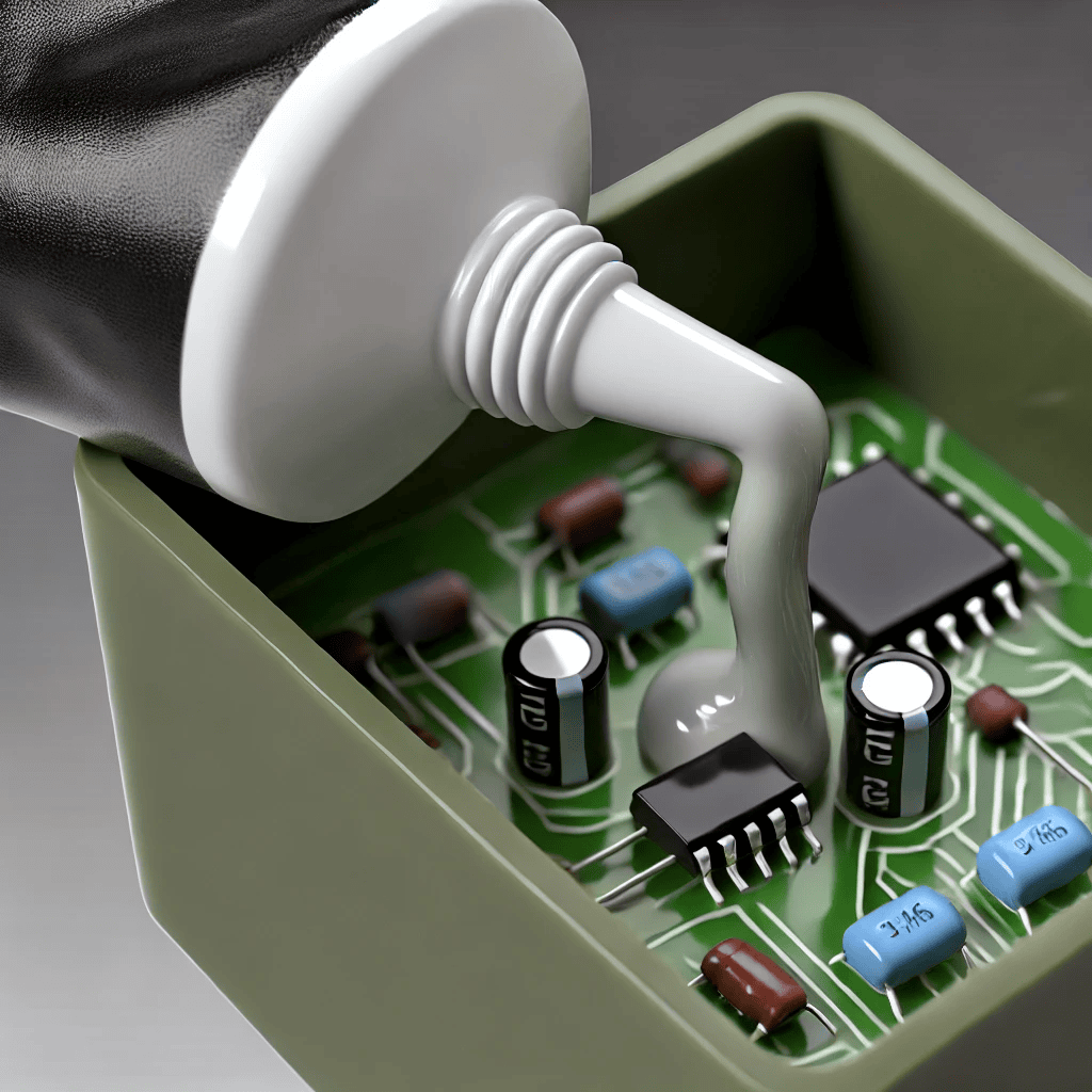 Epoxy adhesive for circuit board potting.