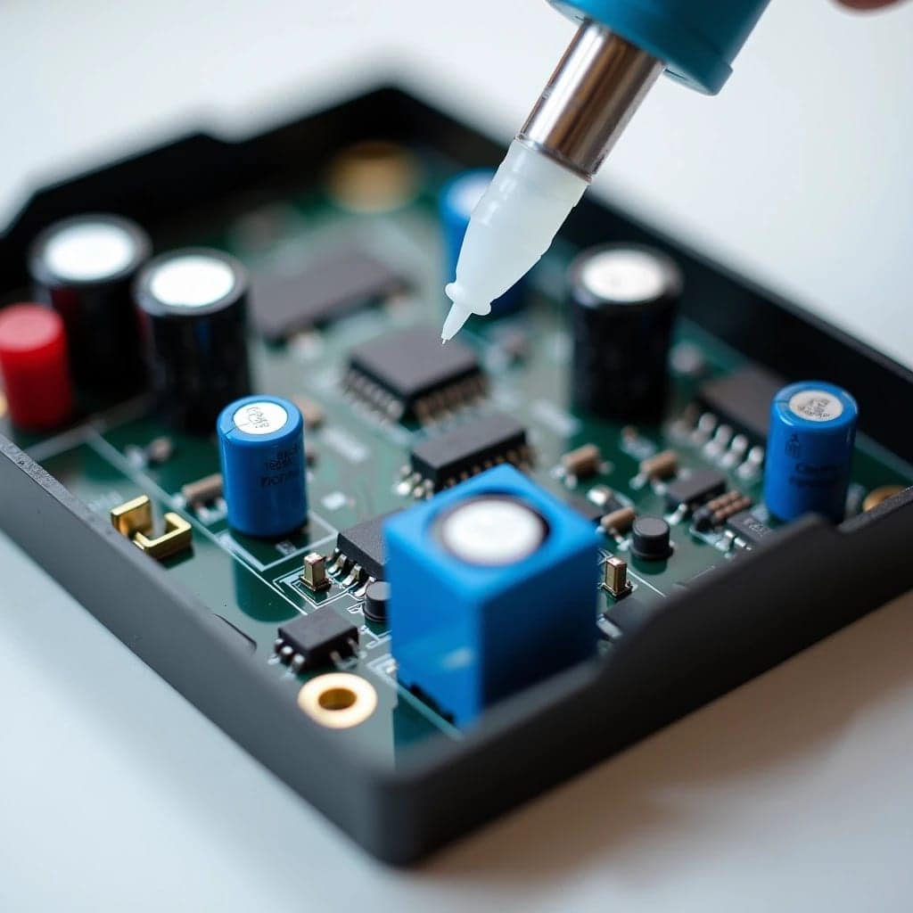 Circuit board glue filling